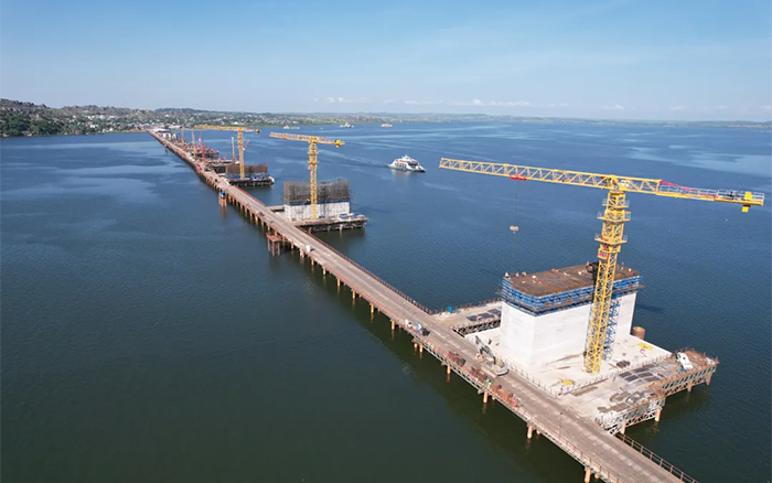 3200米超级工程！emc易倍塔机助建东非第一长桥